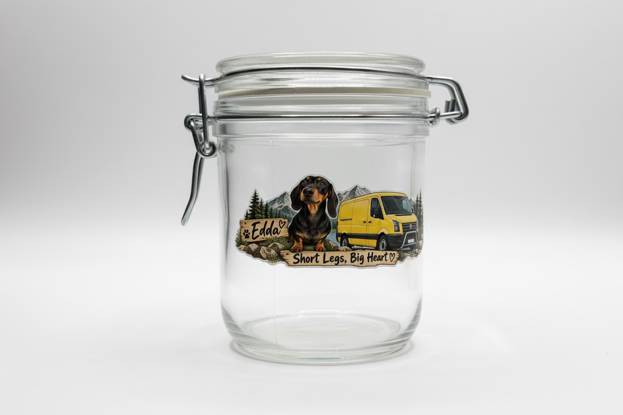 Personalisiertes Leckerli-Glas