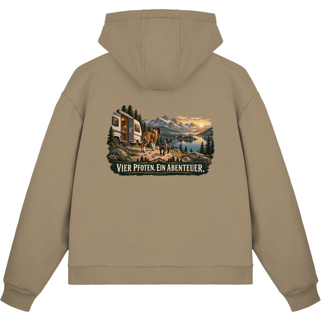 Vier Pfoten. Ein Abenteuer. - Fluffy Boxcut Zipper