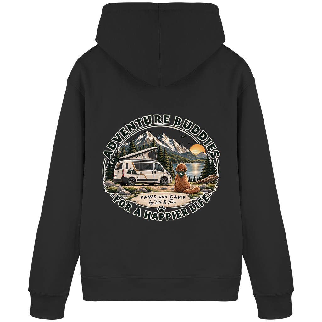 Paws & Camp Hoodie – Adventure Buddies - Organic Basic Hoodie