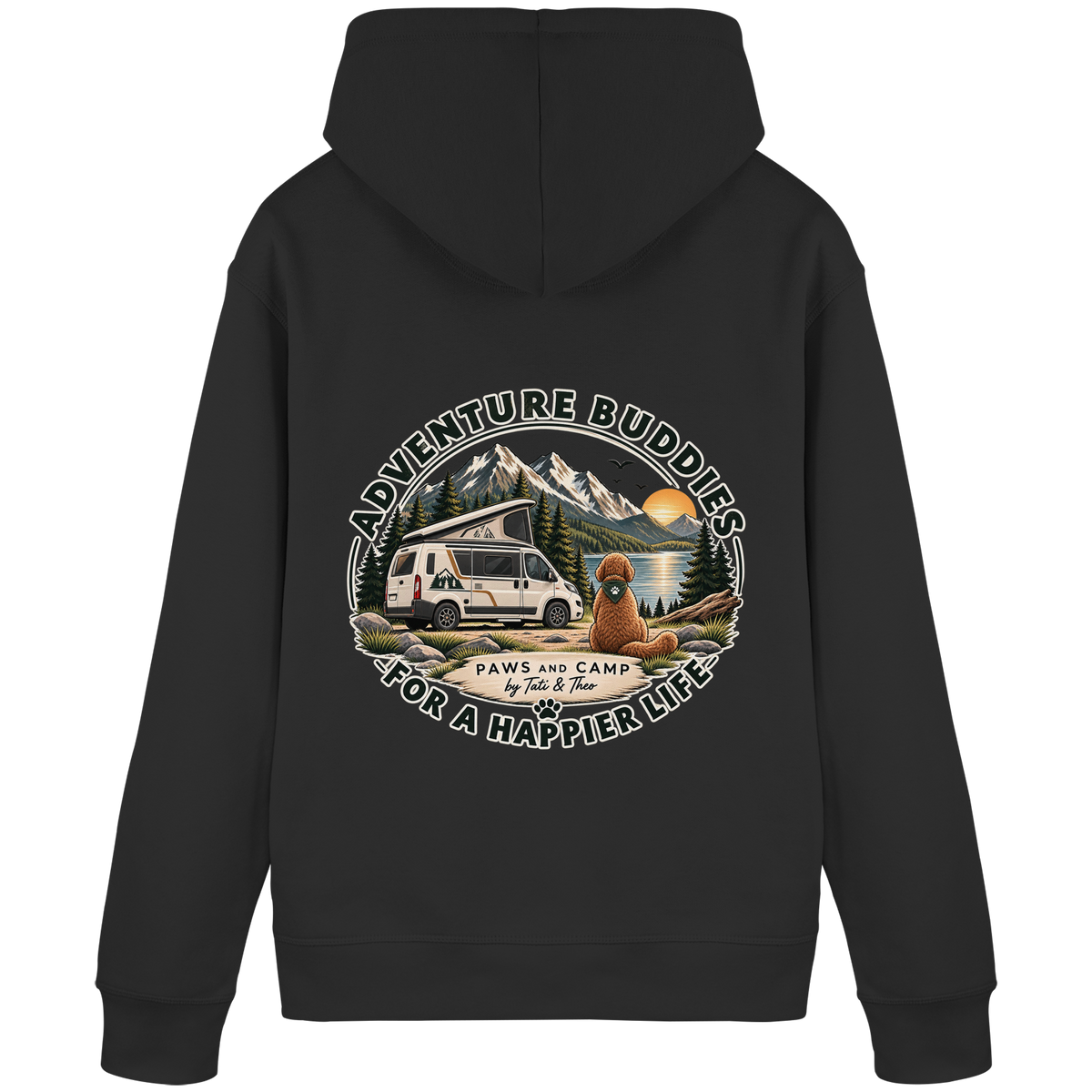 Paws & Camp Hoodie – Adventure Buddies - Organic Basic Hoodie