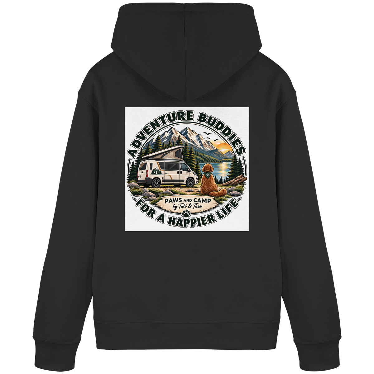 Paws & Camp – Adventure Buddies - Organic Basic Hoodie