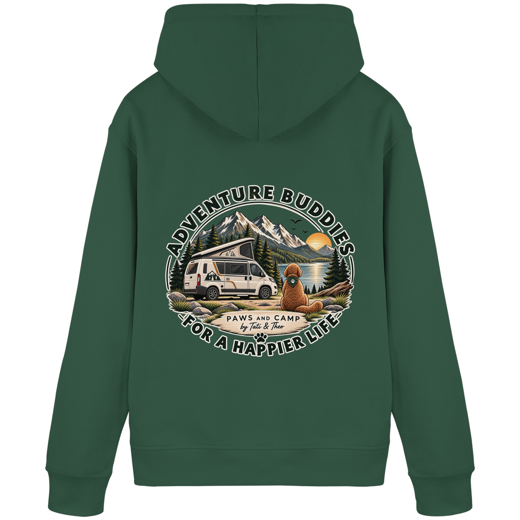 Paws & Camp Hoodie – Adventure Buddies - Organic Basic Hoodie
