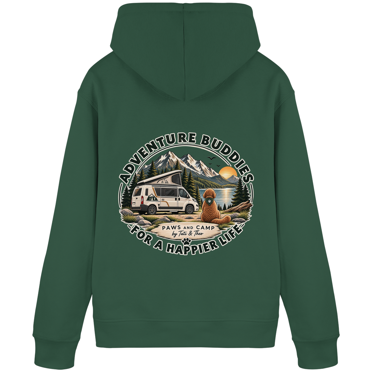 Paws & Camp Hoodie – Adventure Buddies - Organic Basic Hoodie
