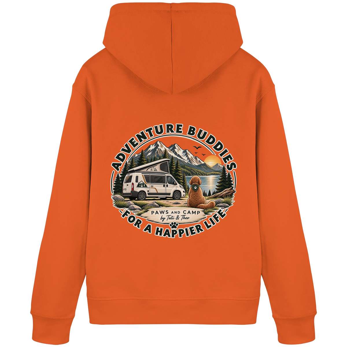Paws & Camp Hoodie – Adventure Buddies - Organic Basic Hoodie