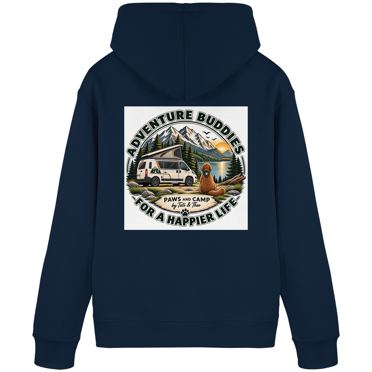 Paws & Camp – Adventure Buddies - Organic Basic Hoodie