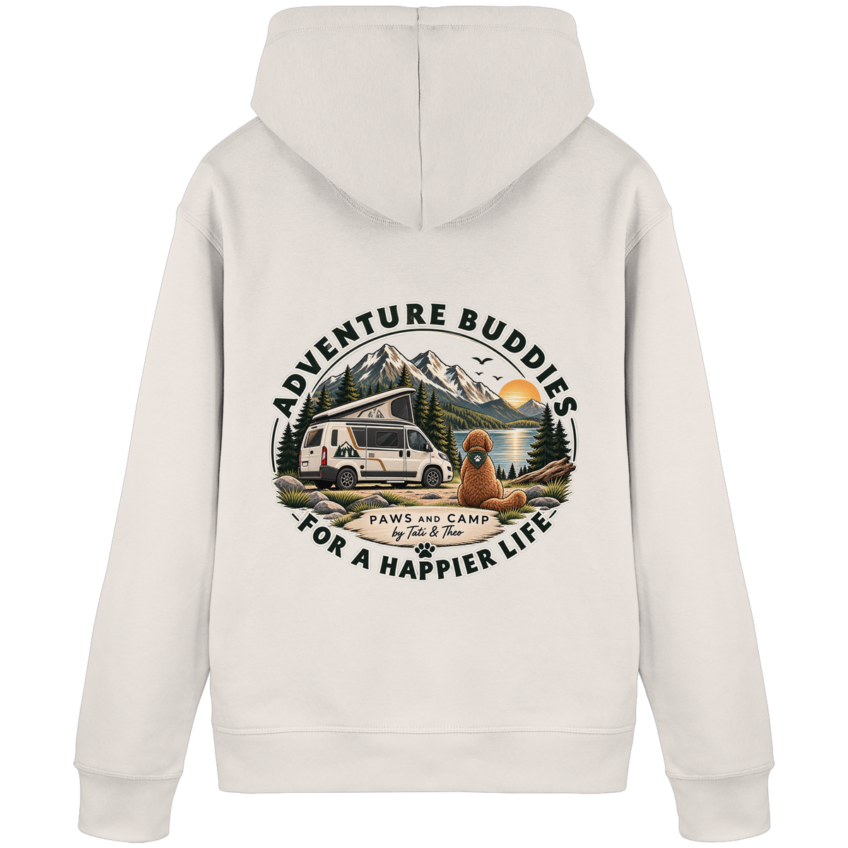 Paws & Camp Hoodie – Adventure Buddies - Organic Basic Hoodie